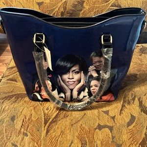 Michelle Obama, Maya Angelou and Cicely Tyson Navy blue purse . New. Super cute
